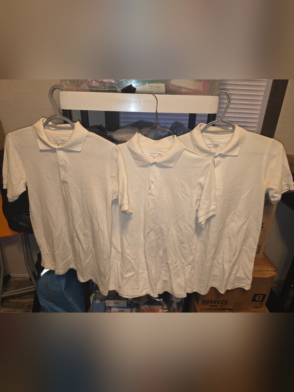 (6)Boys Sz 14 uniform Tops